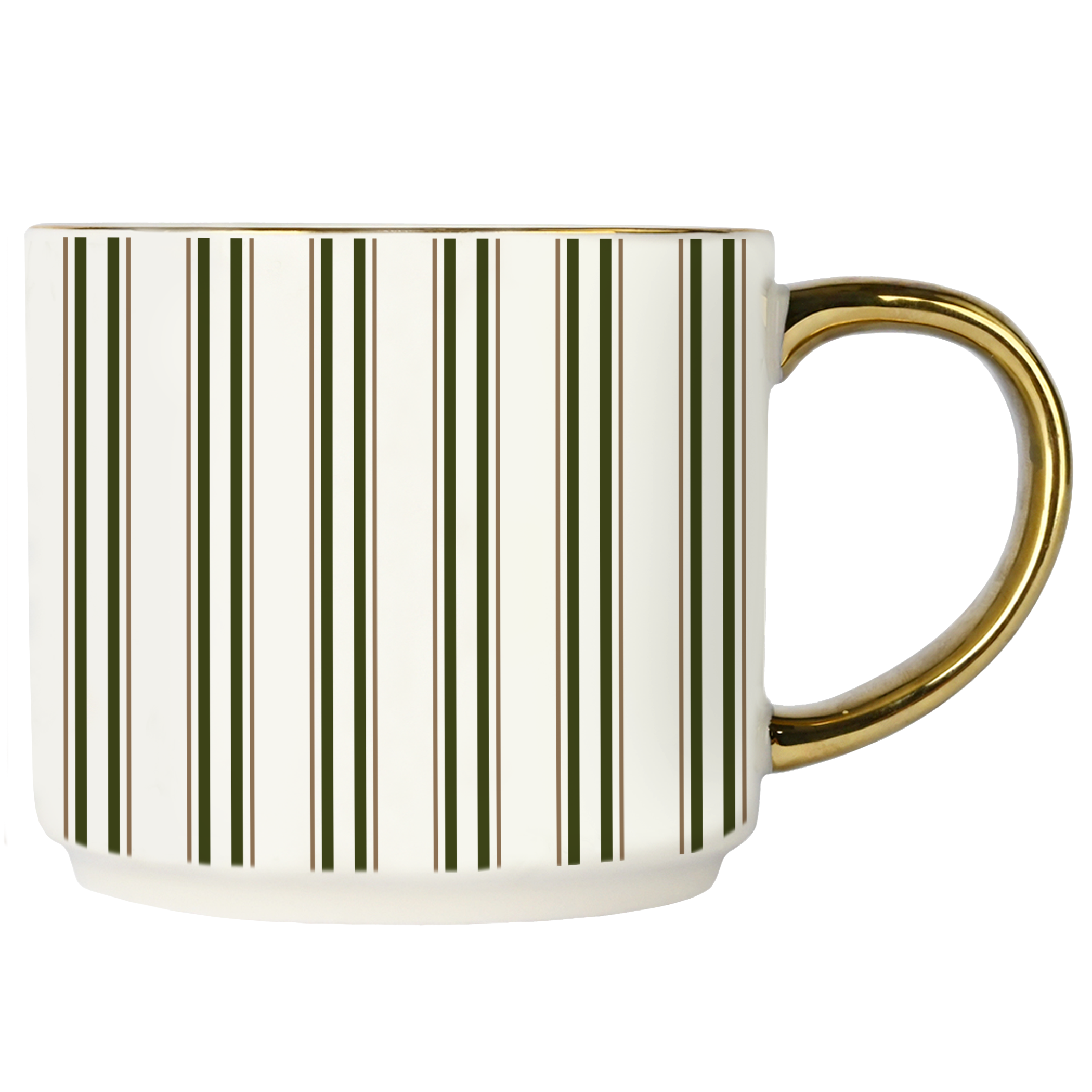 Mug: Green Stripe Holiday