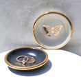 Load image into Gallery viewer, Trinket Tray: Gold Butterfly Ring Dish | Handmade Pottery
