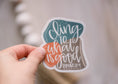 Load image into Gallery viewer, Sticker: Cling To What Is Good Clear Vinyl Sticker, 3x3 in
