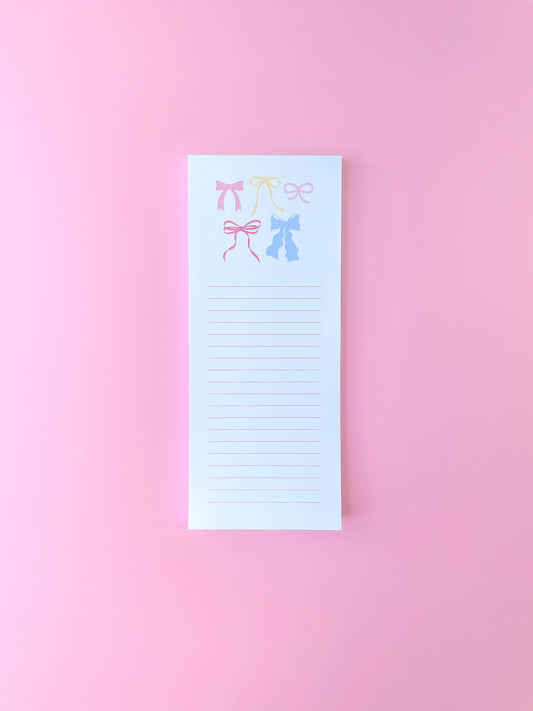 Notepad: Pastel Bows List