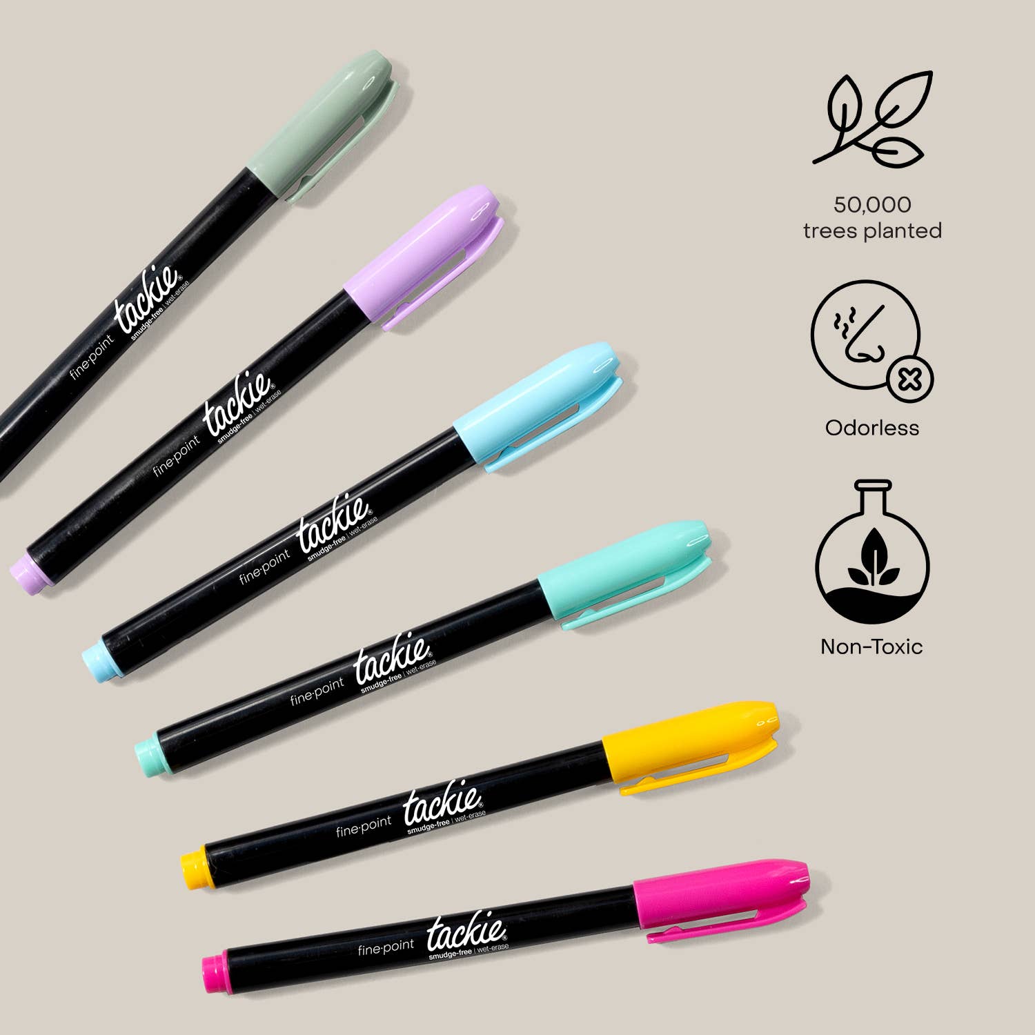 Markers - Smudge Free, Wet-Erase Pens - Pastel Colors