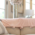 Load image into Gallery viewer, Blanket: Cozy Pom Pom Throw in Light Pink
