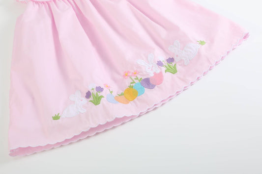 Dress: Pink Easter Applique