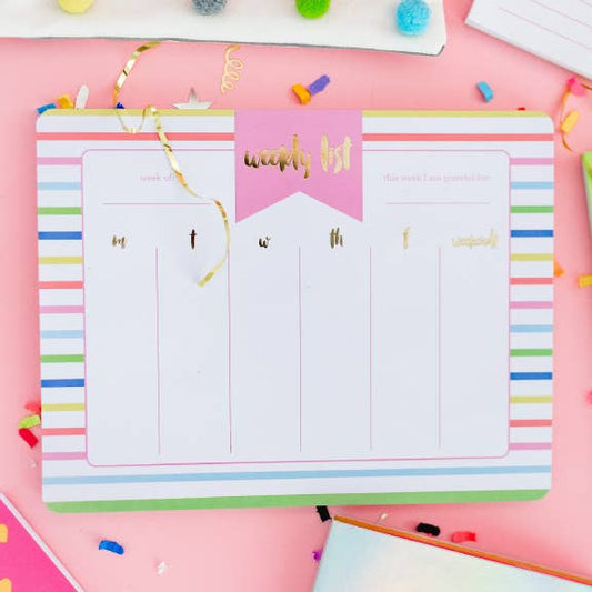 Planner: Striped Weekly List Pad