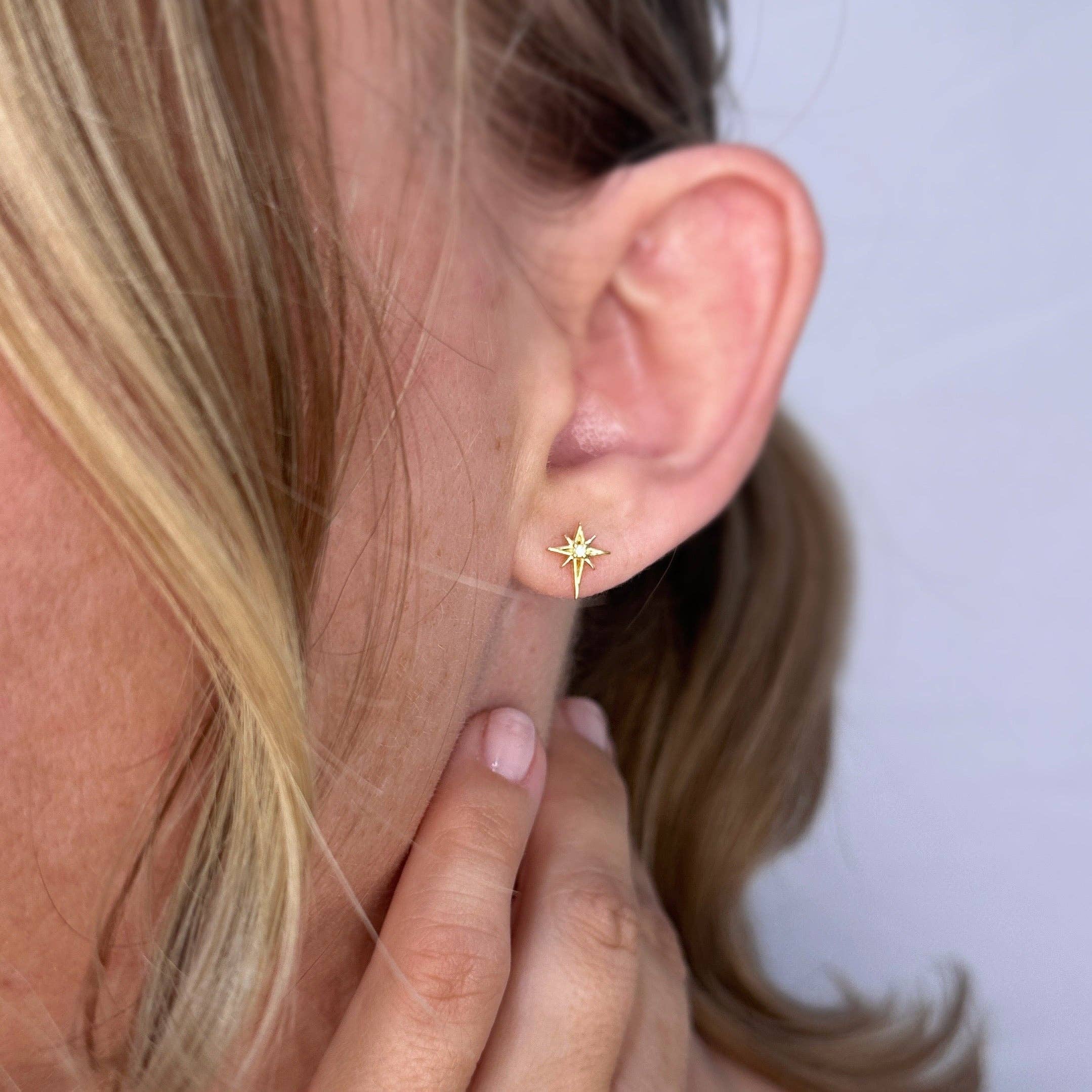 Earrings: 18k Gold Filled Starburst Studs