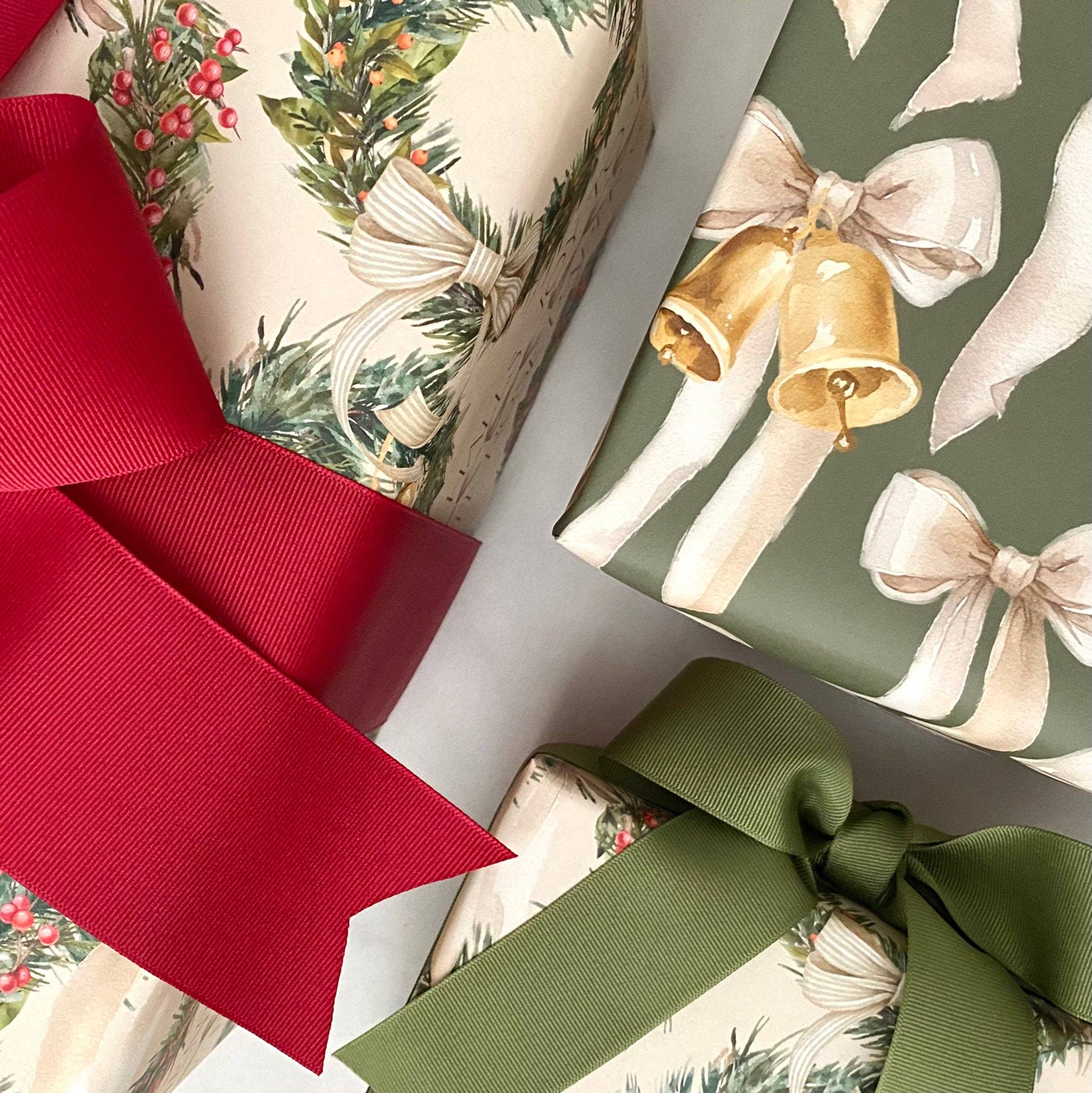 Gift Wrap | Reversible Holiday | Double-Sided Wrap