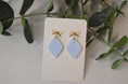 Load image into Gallery viewer, Earrings: Blue Leaf, Drop & Dangle Earrings
