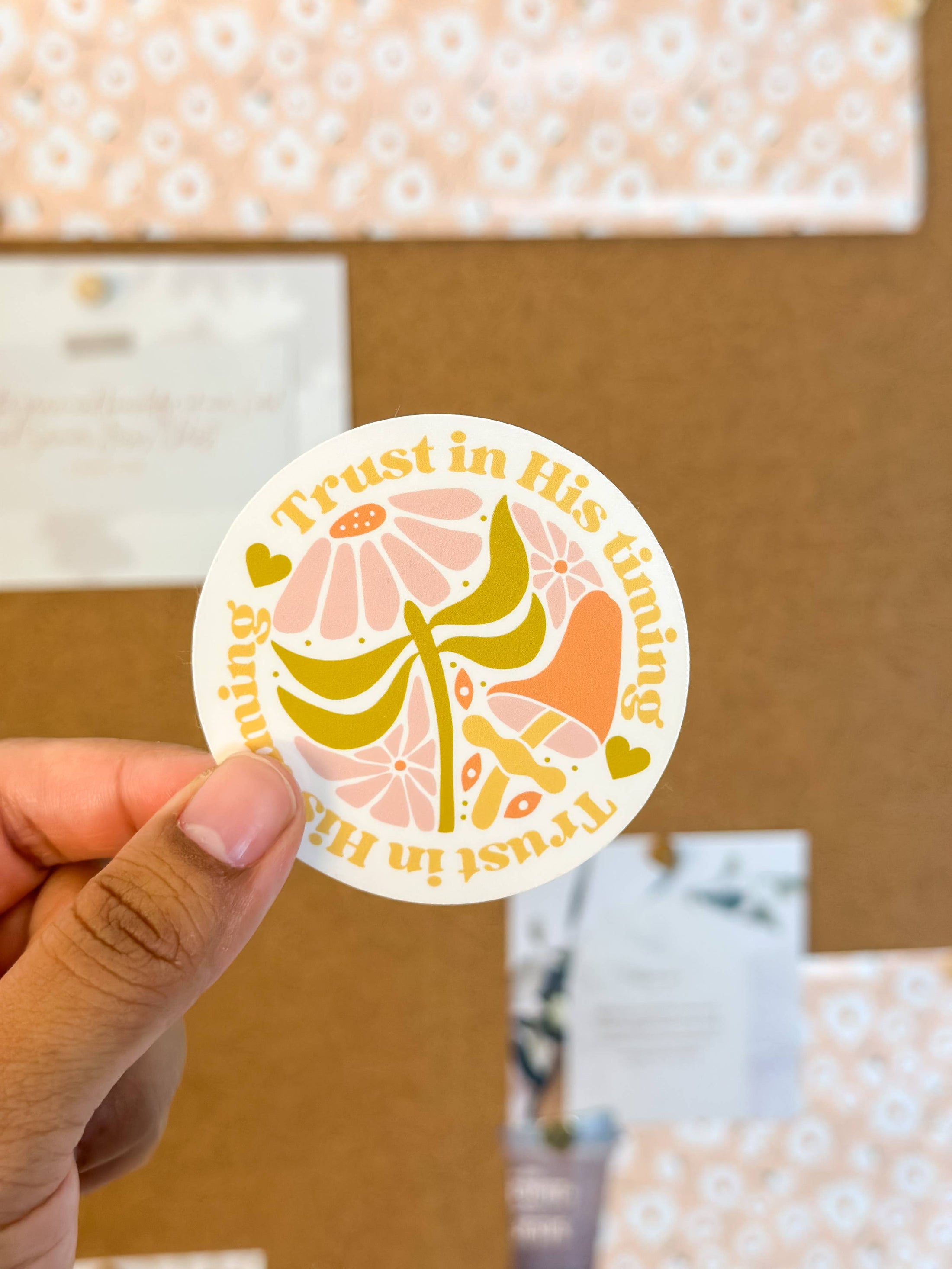 Sticker: Trust in His Timing (Faith-Based)