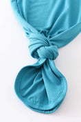 Load image into Gallery viewer, Baby Ruffle Gown: Teal (2 PC Bamboo Set)
