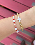 Load image into Gallery viewer, Bracelet: Gold Cross Bracelet
