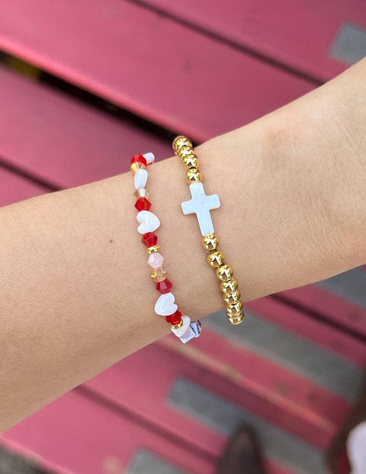 Bracelet: Gold Cross Bracelet