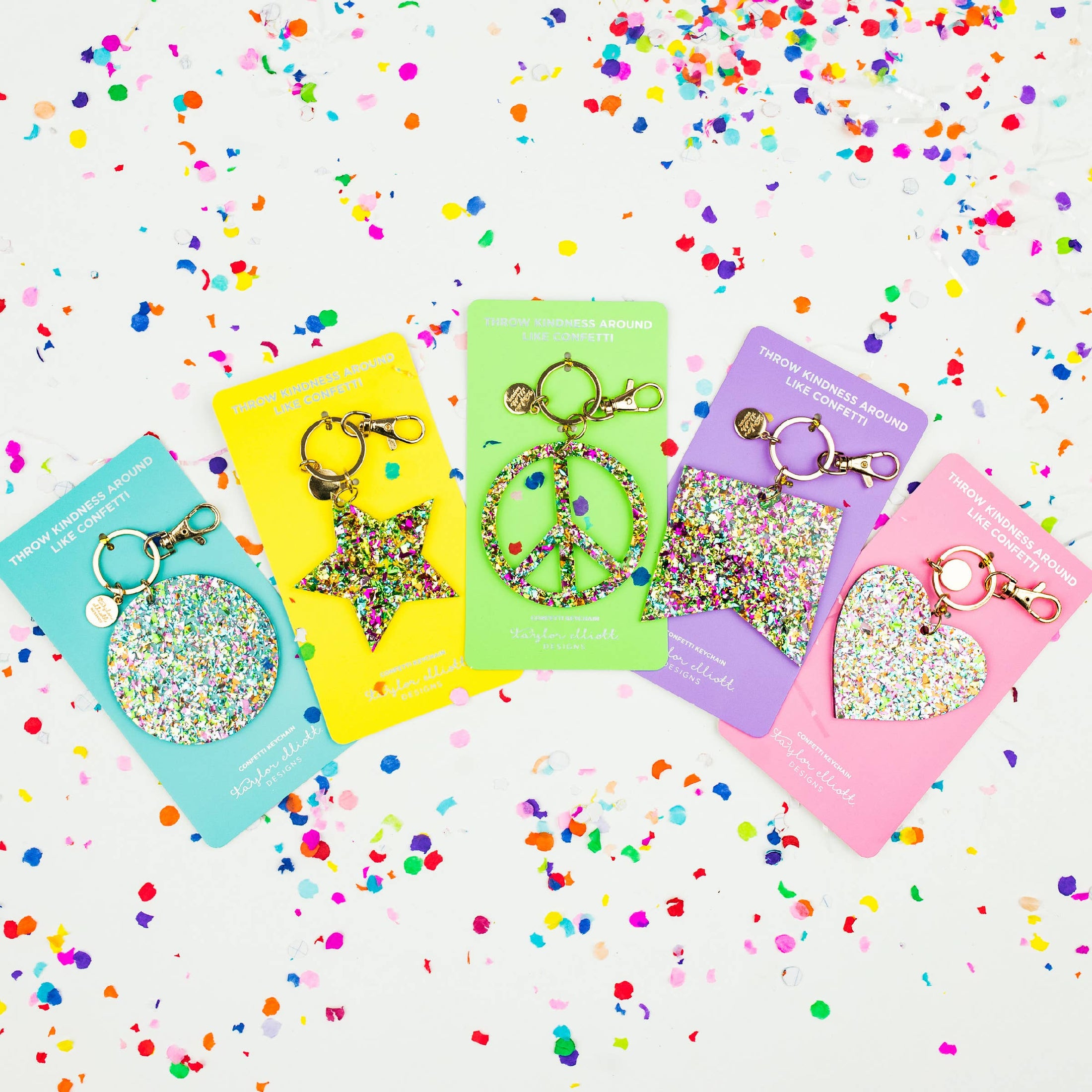 Confetti Star Keychain