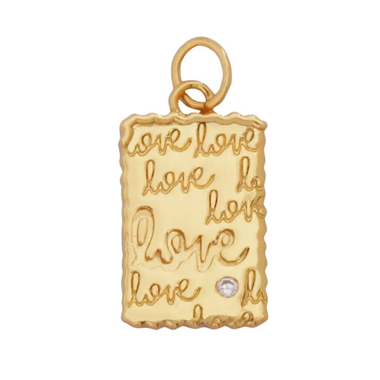 Love Tag Charm For Charm Bar & Charm Necklace