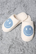 Load image into Gallery viewer, Comfy Happy Face Fuzzy Slipper: Lavender (Size 8-10 Womens)
