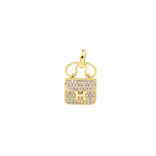 Charm: Glitzy Handbag (14k Gold-Plated)