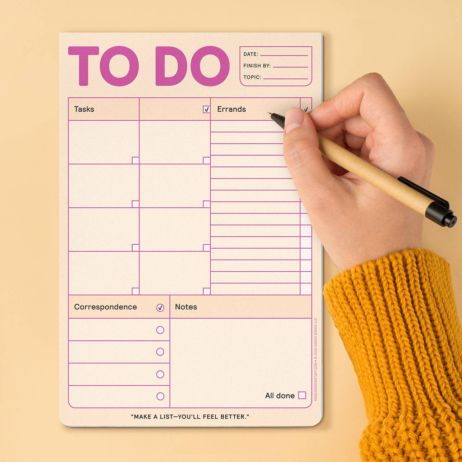 Planner: To Do Notepad (Pastel Orange)