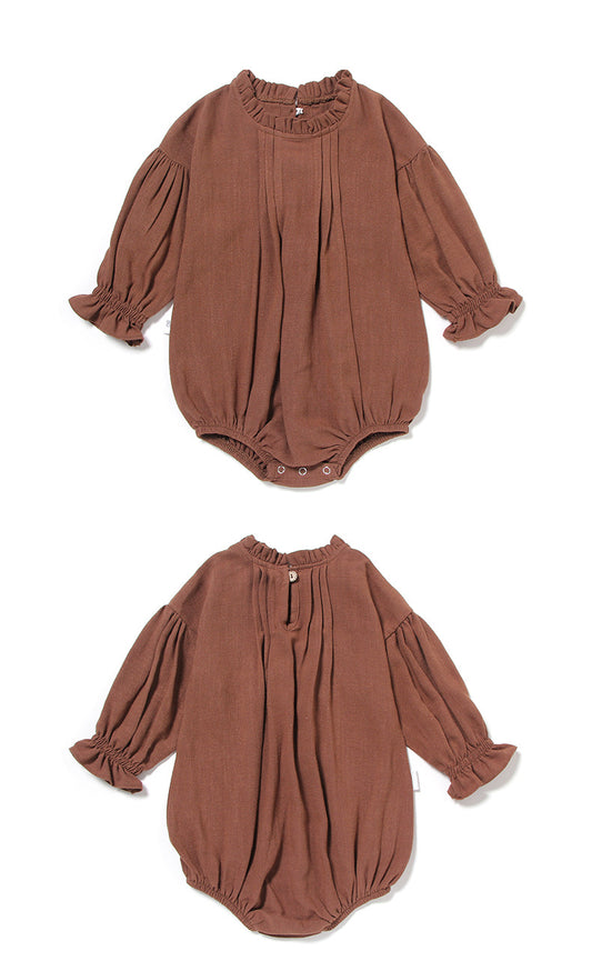 Linen Baby Girl Rompers: Autumn Collection