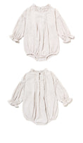 Load image into Gallery viewer, Linen Baby Girl Rompers (Long Sleeve)
