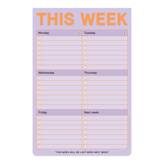 Planner: This Week Notepad (Pastel Version)