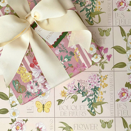 Gift Wrap | Double-sided | Sheets: Floral/Rose