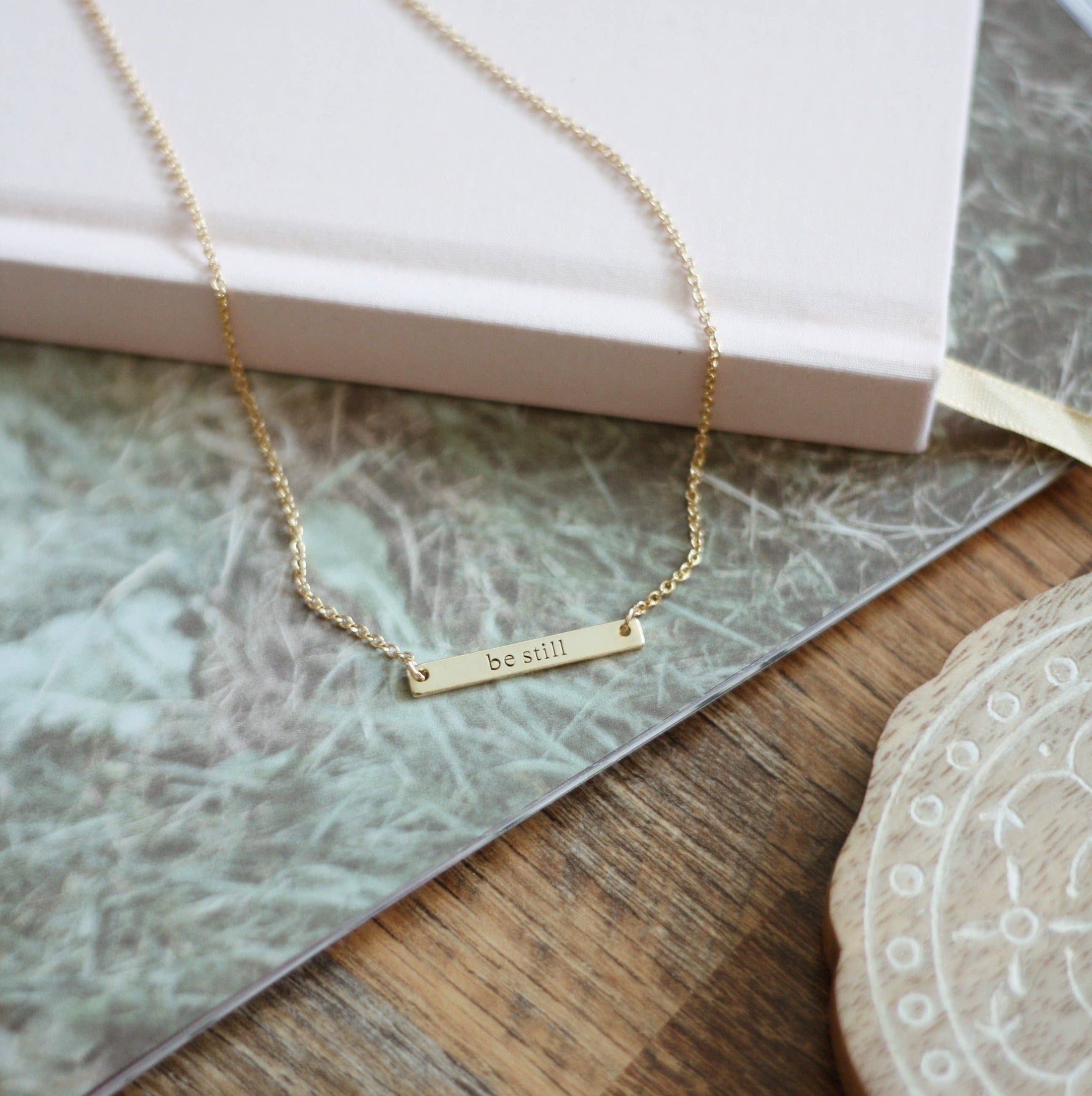 Necklace: Be Still (14K gold plated)