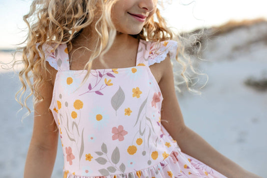 Dress: Floral Double Tiered Dress