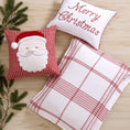 Load image into Gallery viewer, Pillow: Peppermint Plaid Merry Christmas Throw Pillow
