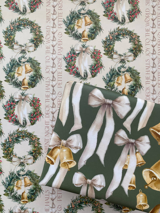 Gift Wrap | Reversible Holiday | Double-Sided Wrap