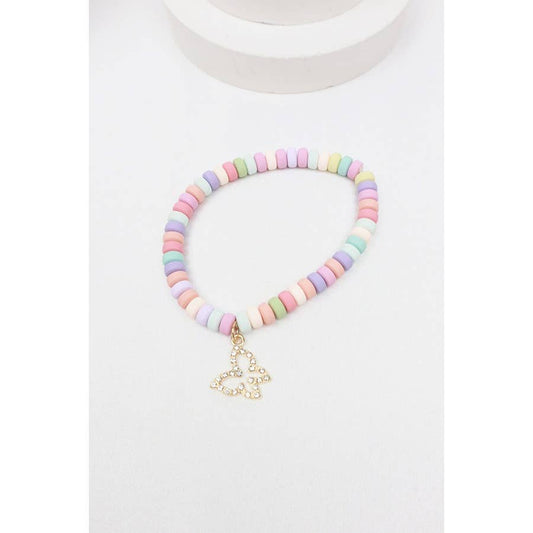 Butterfly Candy Disc Bracelet: MULTI