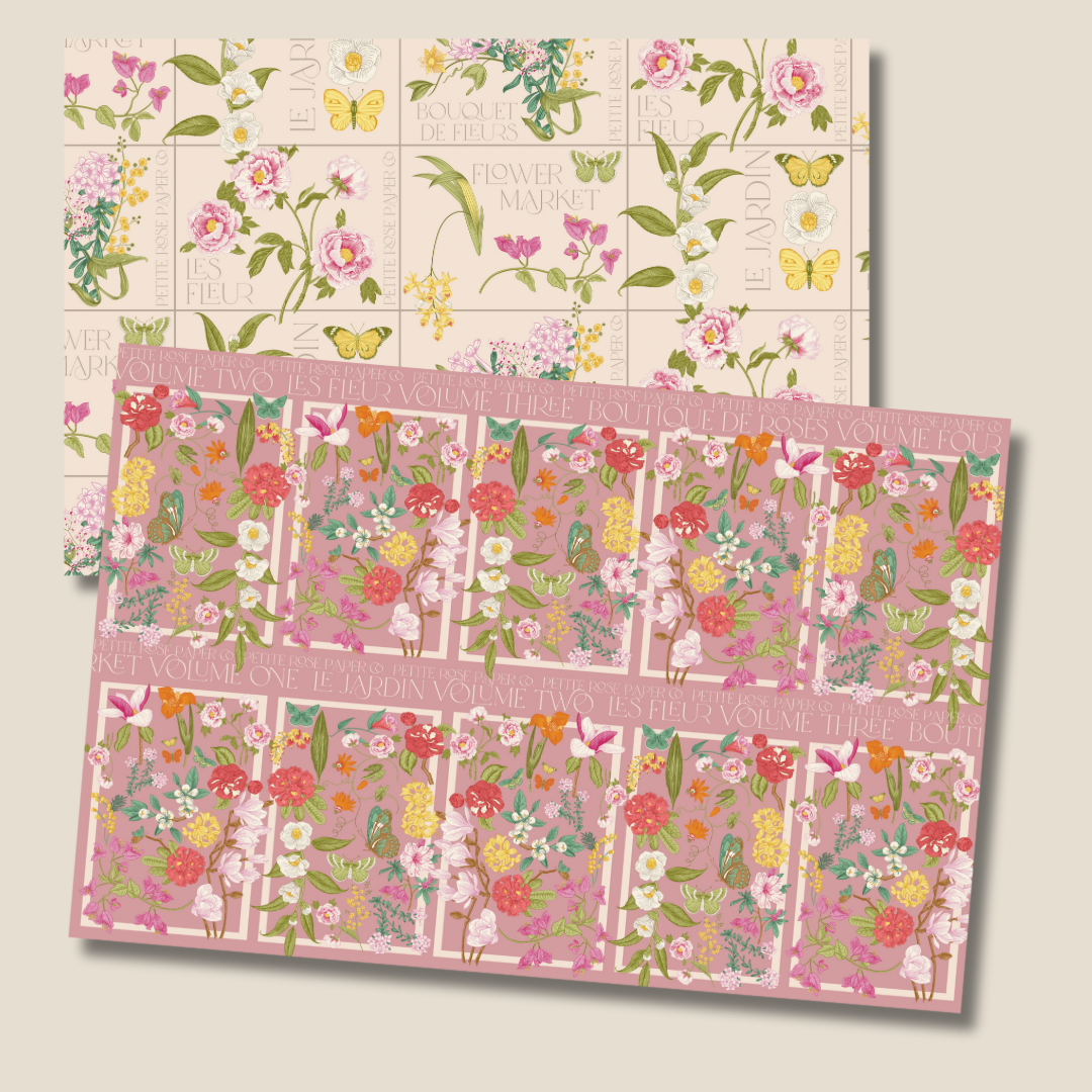 Gift Wrap | Double-sided | Sheets: Floral/Rose