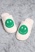 Load image into Gallery viewer, Comfy Happy Face Fuzzy Slipper: Lavender (Size 8-10 Womens)
