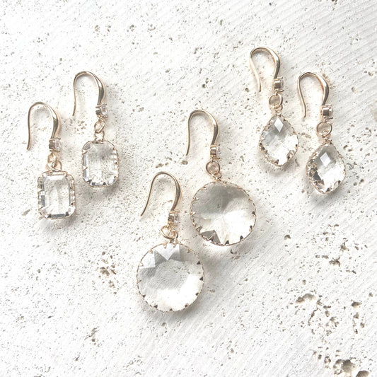 Earrings: Gold- Plated Crystal Earrings