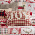 Load image into Gallery viewer, Pillow: Home For Christmas Joy Plaid Pillow 14x18
