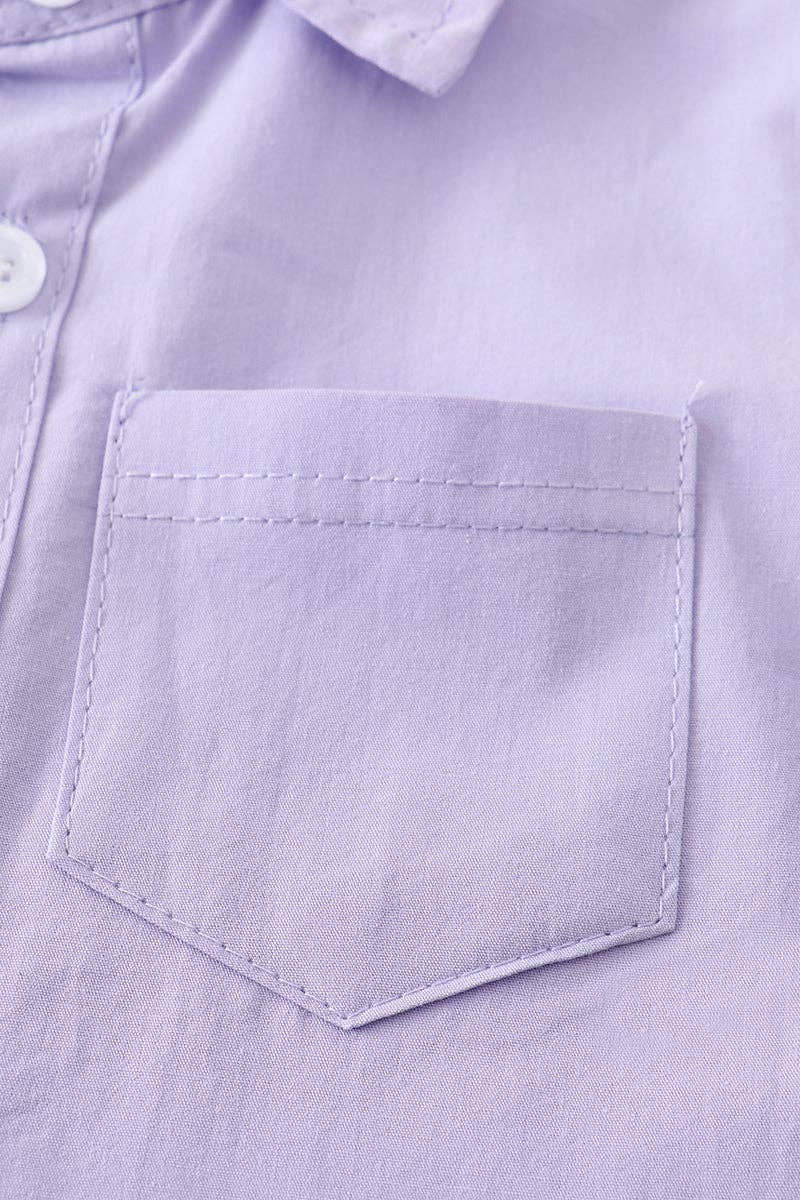 Boy Collared Shirt: Lavender