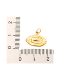 Load image into Gallery viewer, Charm: Gold Plated Brass with Engraved Football Charm
