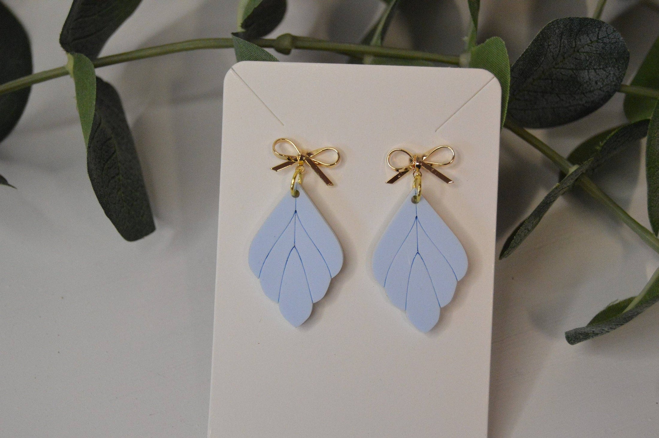 Earrings: Blue Leaf, Drop & Dangle Earrings