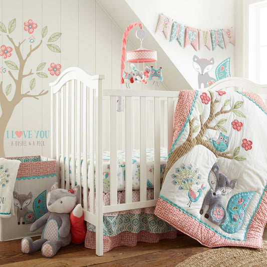 Fiona Fox: 5PC Crib Bedding Set