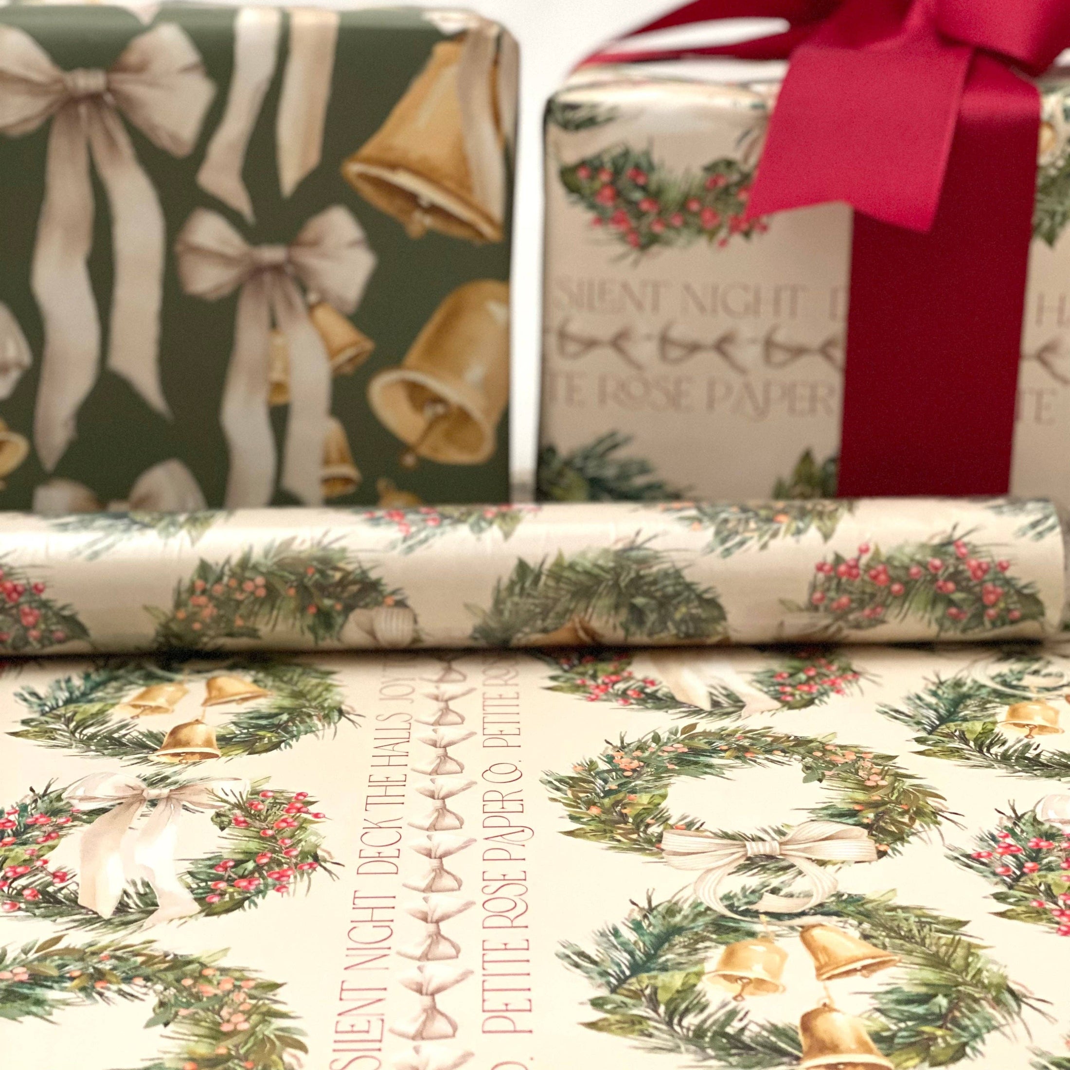 Gift Wrap | Reversible Holiday | Double-Sided Wrap