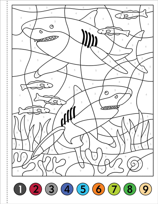 Coloring Book: My First Color-By-Number! Under The Sea