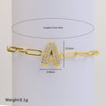 Load image into Gallery viewer, Bracelet: CZ Initial Bubble Balloon Bracelet (Gold Filled)
