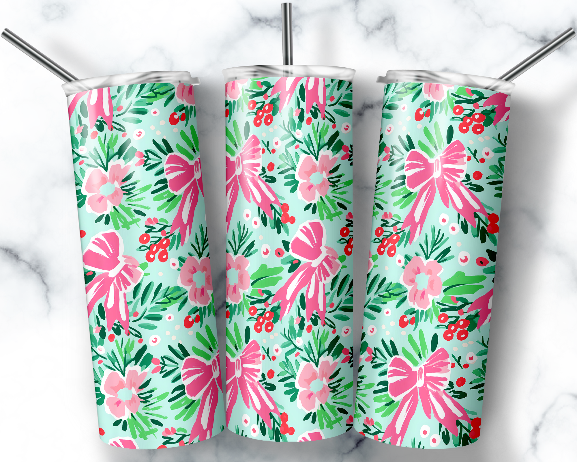 Tumbler: Christmas Bows