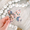 Load image into Gallery viewer, Sticker: Spring Floral Butterfly Clear Vinyl, Sticker, 3x3 in.
