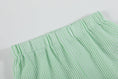 Load image into Gallery viewer, Green Seersucker Shorts and Easter Bunny Smocked Shirt Set

