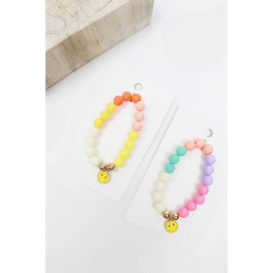 Bracelet: Smile Charm Bead Bracelet