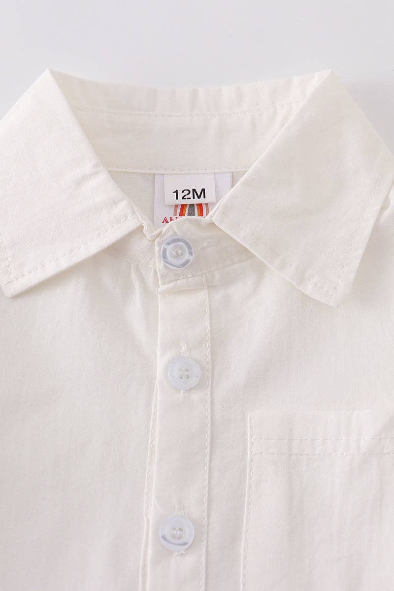 Boy Collared Shirt: White