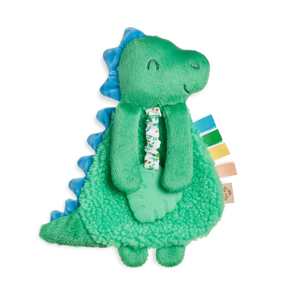 Baby Bundle (Box): Plush Lovey Dino with Silicone Teether + Swaddle