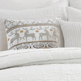 Load image into Gallery viewer, Pillow: O Christmas Tree White Reindeer Dance Pillow
