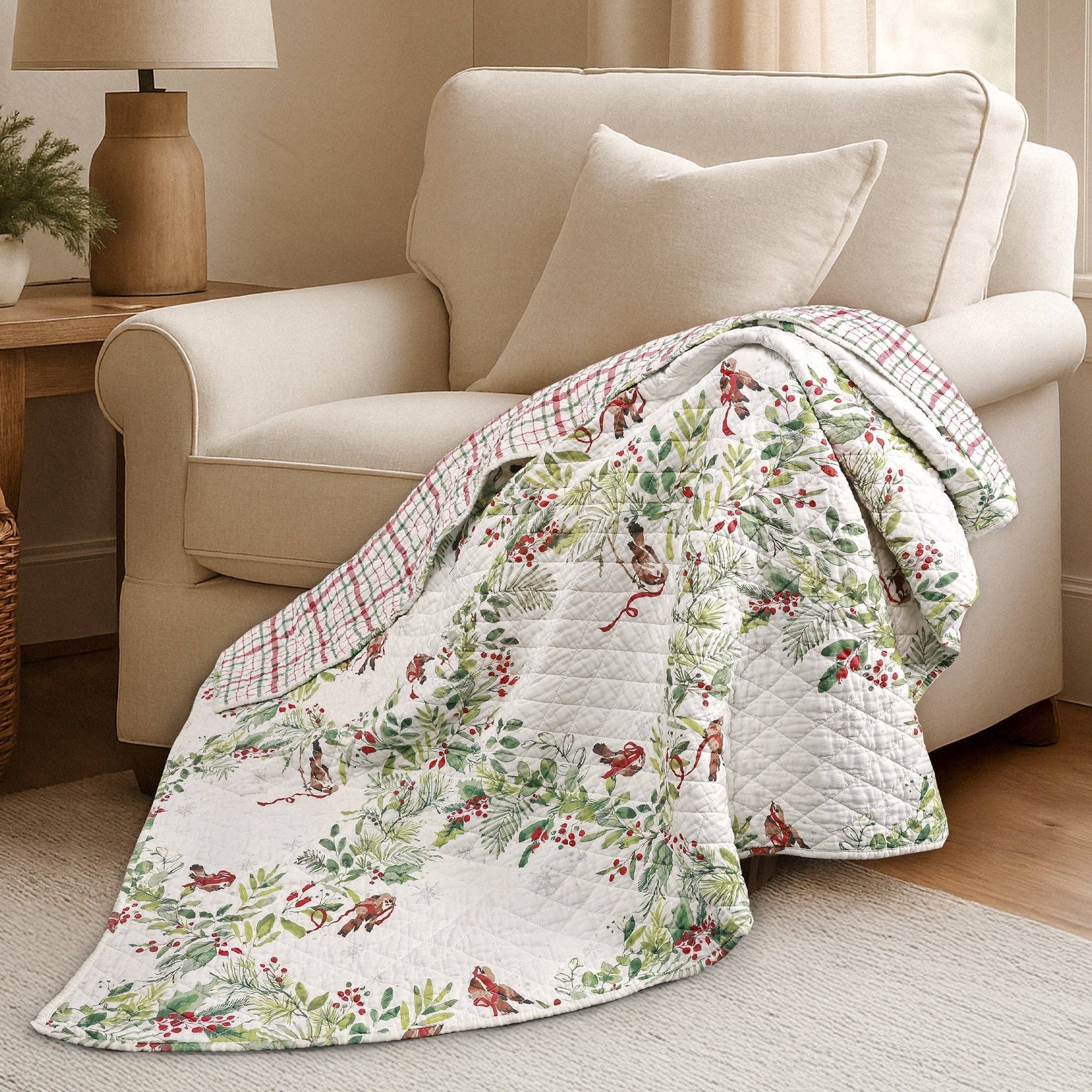 Holiday Throw: Tinsel Tidings Quilted
