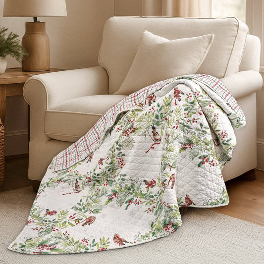 Holiday Throw: Tinsel Tidings Quilted