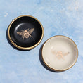 Load image into Gallery viewer, Trinket Tray: Gold Bee Ring Dish | Handmade Pottery
